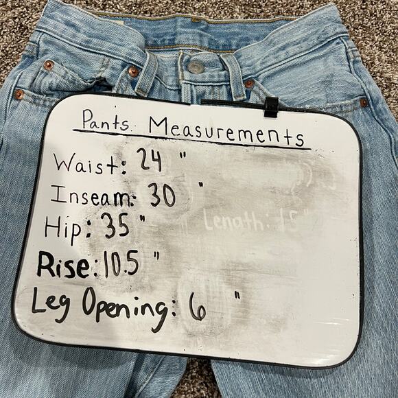 Women's 501 Levi's '81 Striped Denim High Rise Tapered Leg Mom Jeans A46990006 - Picture 11 of 11